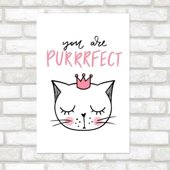 Poster Decorativo Gato You are Perfect N07289