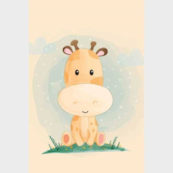 Poster Decorativo Girafa Fofa N09238