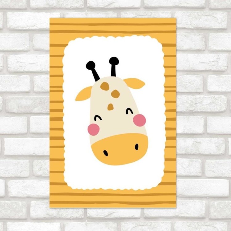 Poster Decorativo Girafa Minimalista N07209