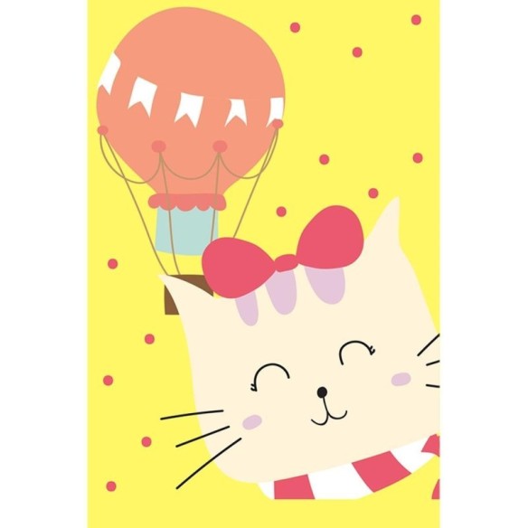 Poster Decorativo Gtinha e Balão de Ar Quente N07234