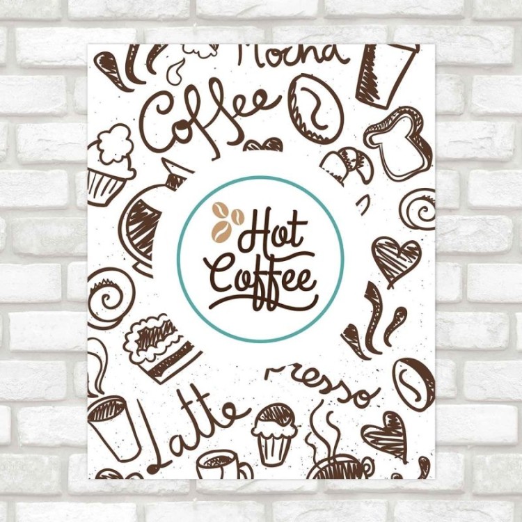 Poster Decorativo Hot Coffee PA0105