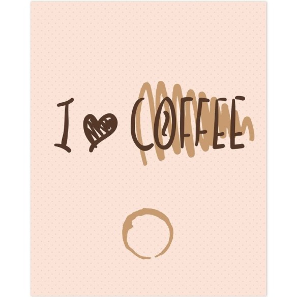 Poster Decorativo I Love Coffee PA0104