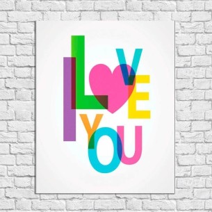 Poster Decorativo I Love...