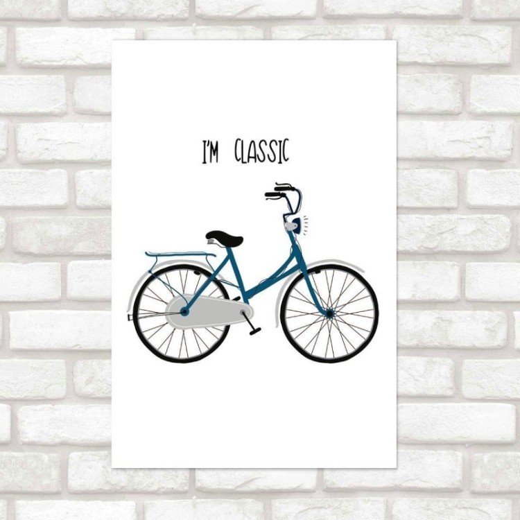 Poster Decorativo I'm Classic Bicicleta Vintage...