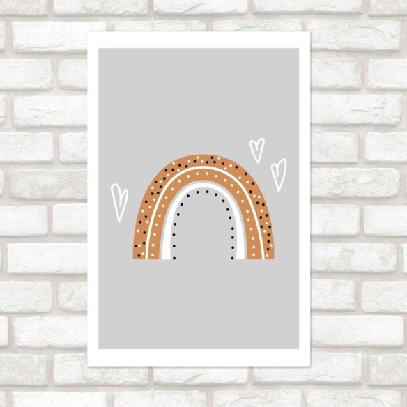 Poster Decorativo Infantil Arco Íris Neutro N016093