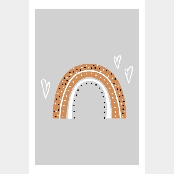 Poster Decorativo Infantil Arco Íris Neutro N016093