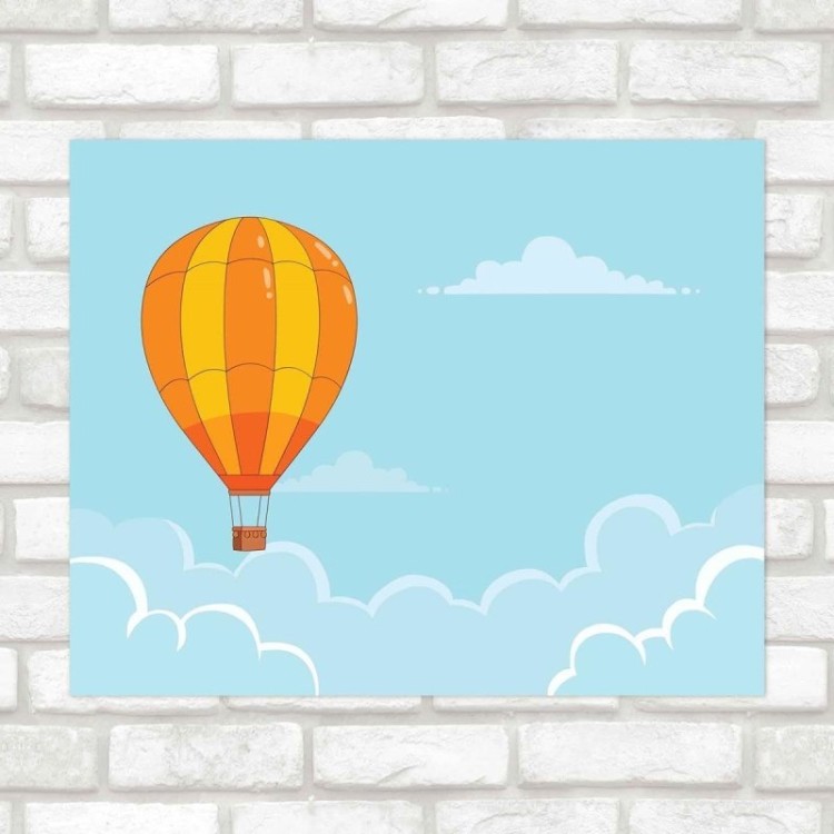 Poster Decorativo infantil balão nuvens PA025