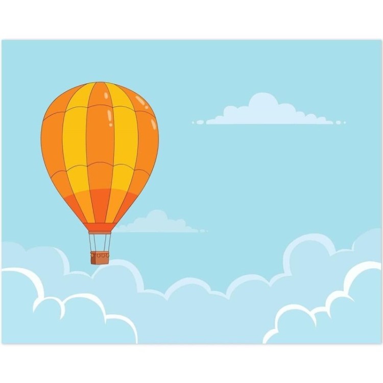 Poster Decorativo infantil balão nuvens PA025