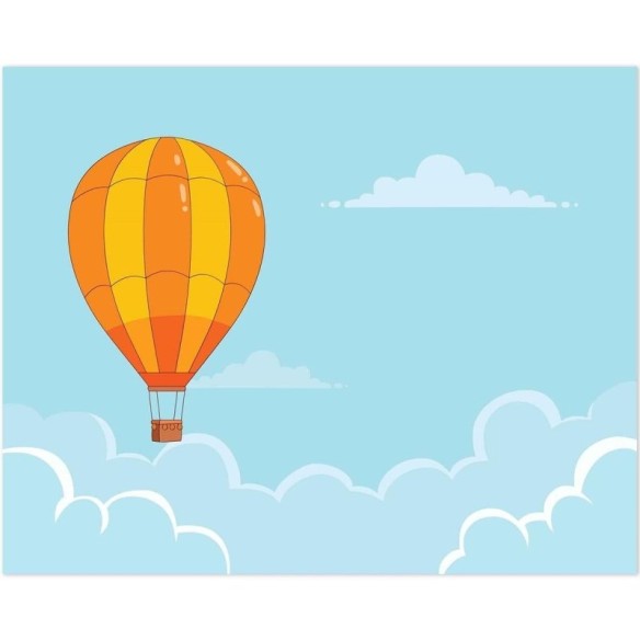 Poster Decorativo infantil balão nuvens PA025