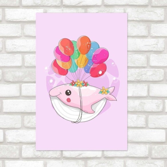 Poster Decorativo Infantil Baleia N014245