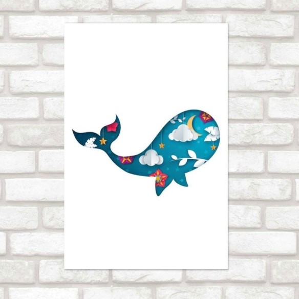 Poster Decorativo Infantil Baleia N015249