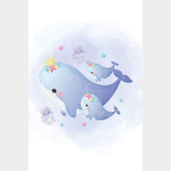 Poster Decorativo Infantil Baleias N015225