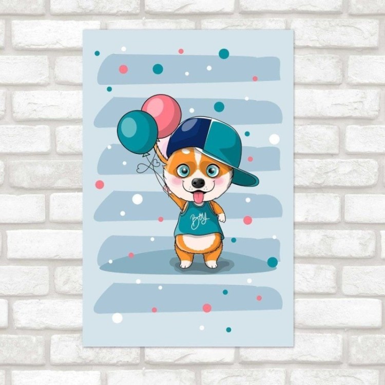 Poster Decorativo Infantil Cachorro N014227