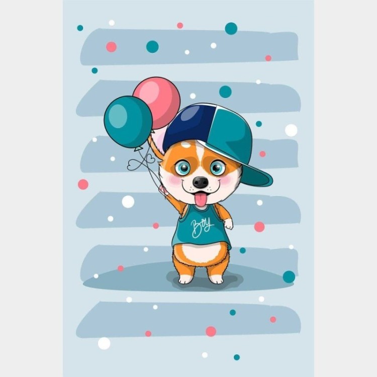 Poster Decorativo Infantil Cachorro N014227