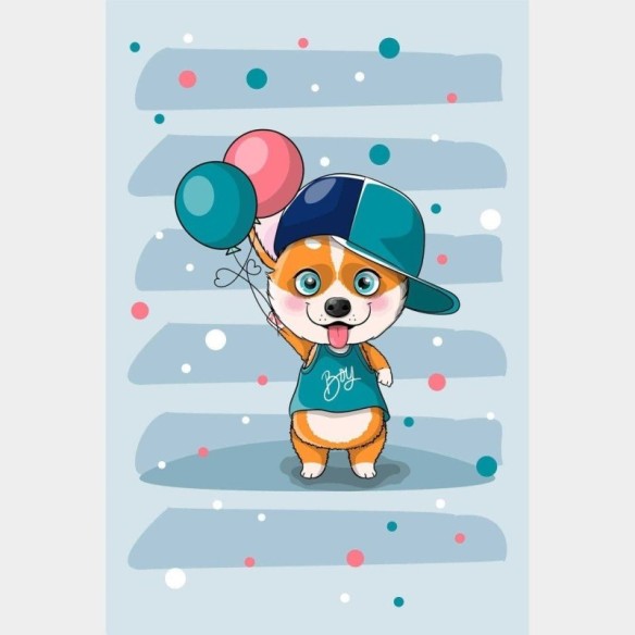 Poster Decorativo Infantil Cachorro N014227