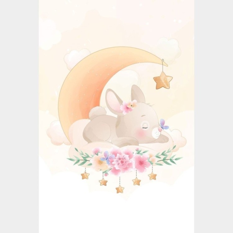 Poster Decorativo Infantil Coelhinha Soneca...