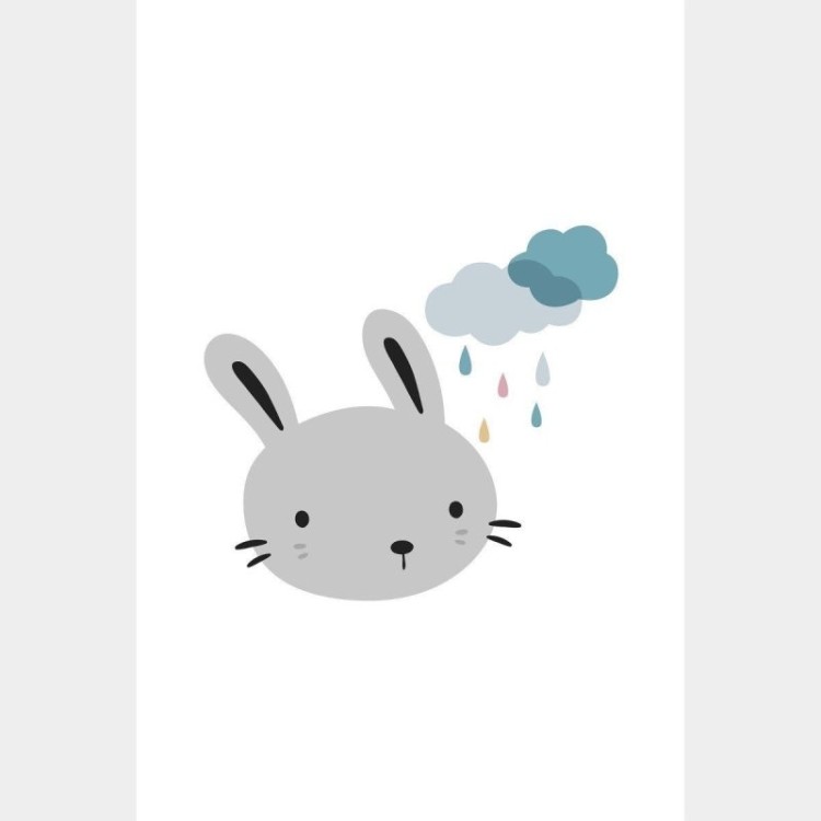 Poster Decorativo Infantil Coelhinho N016095