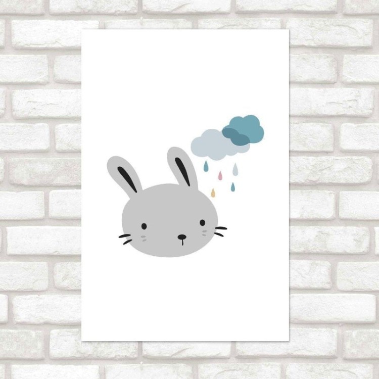 Poster Decorativo Infantil Coelhinho N016095