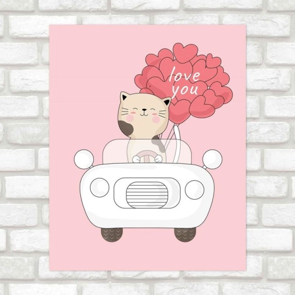 Poster Decorativo infantil coração PA048