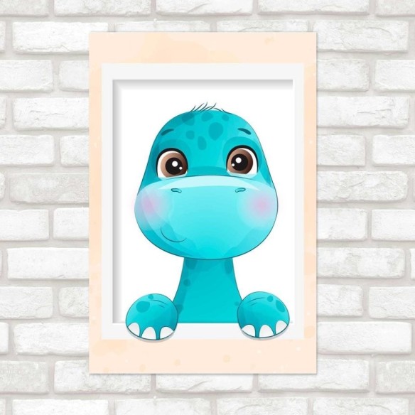 Poster Decorativo Infantil Dinossauro Fofo N010231