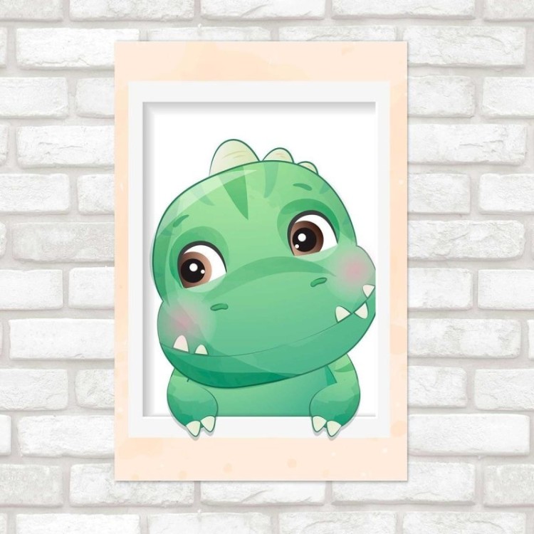 Poster Decorativo Infantil Dinossauro Fofo N010233