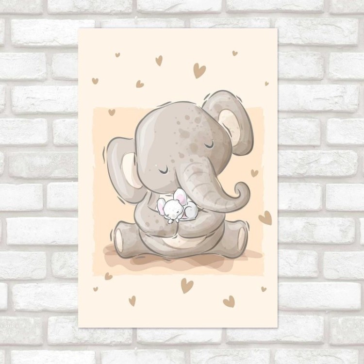 Poster Decorativo Infantil Elefante N010230