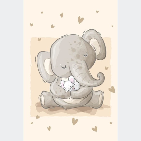 Poster Decorativo Infantil Elefante N010230