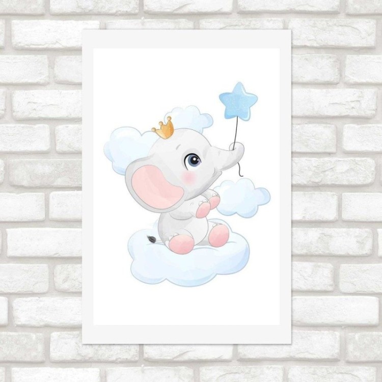 Poster Decorativo Infantil Elefante N014233