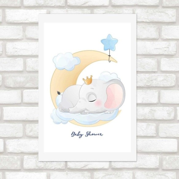 Poster Decorativo Infantil Elefante N014234