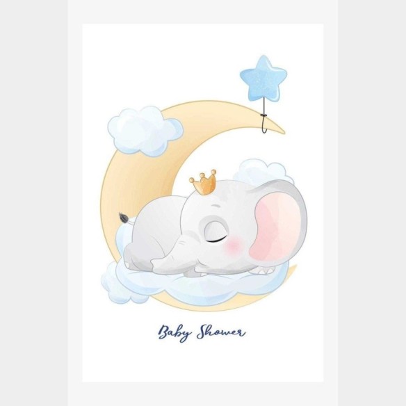 Poster Decorativo Infantil Elefante N014234