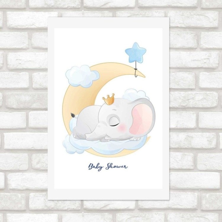 Poster Decorativo Infantil Elefante N014234