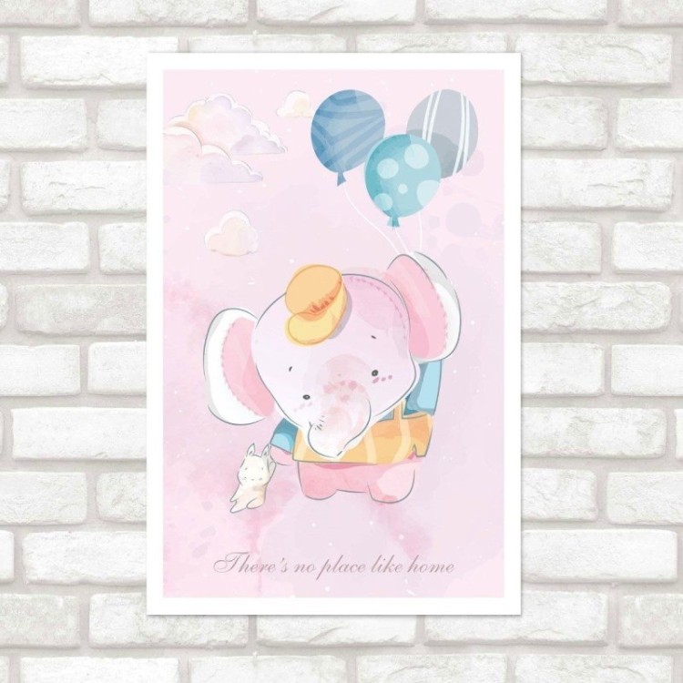 Poster Decorativo Infantil Elefante N015242