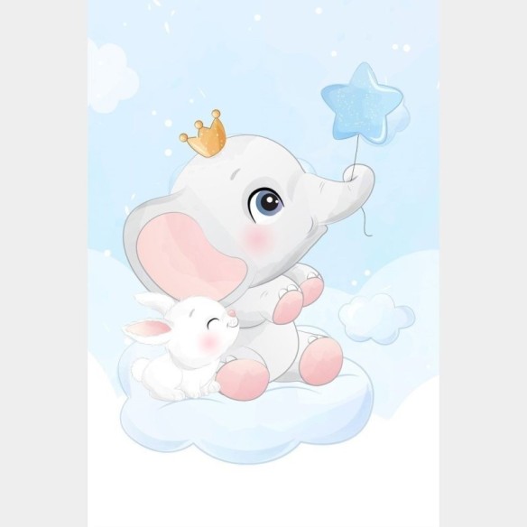 Poster Decorativo Infantil Elefantinho no Céu  N019137