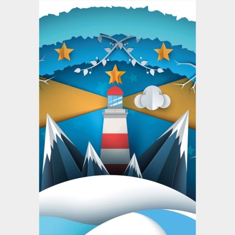 Poster Decorativo Infantil Farol 3D N015254