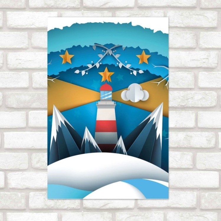 Poster Decorativo Infantil Farol 3D N015254