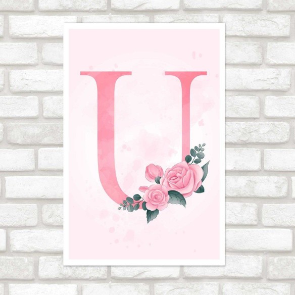 Poster Decorativo Infantil Floral U N014229
