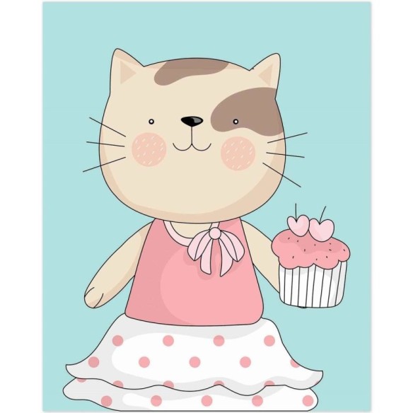 Poster Decorativo infantil gatinho PA052