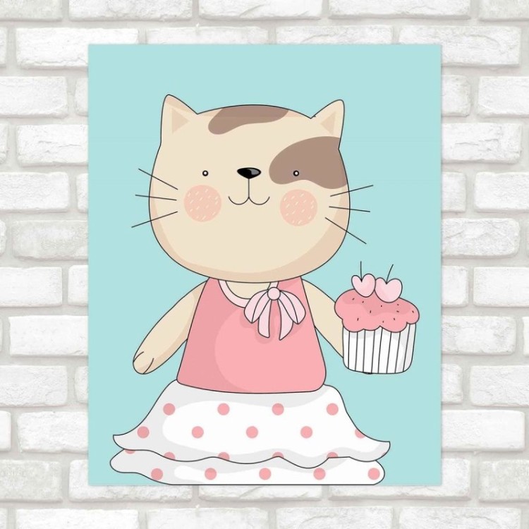 Poster Decorativo infantil gatinho PA052