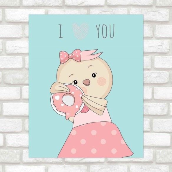 Poster Decorativo infantil I love you PA055
