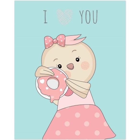Poster Decorativo infantil I love you PA055