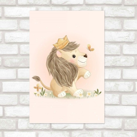 Poster Decorativo Infantil Leãozinho Rei N019141