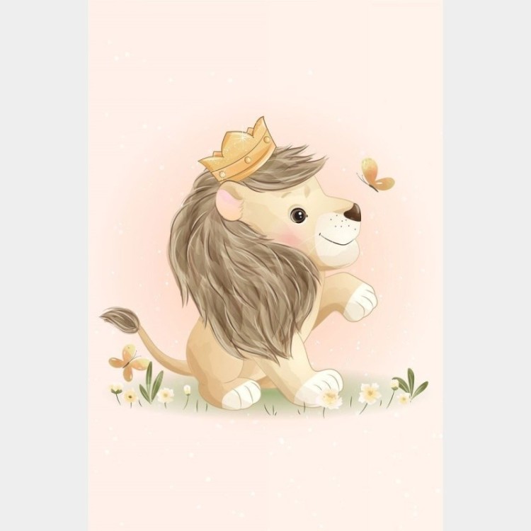 Poster Decorativo Infantil Leãozinho Rei N019141