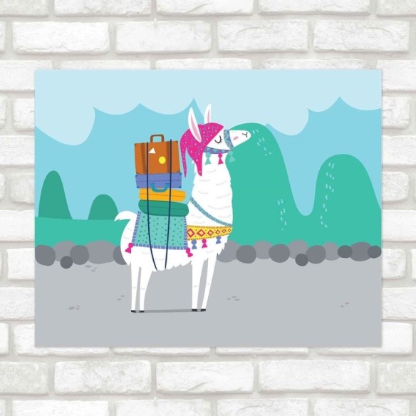 Poster Decorativo infantil llama PA026
