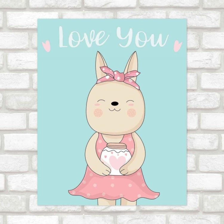 Poster Decorativo infantil love you PA042