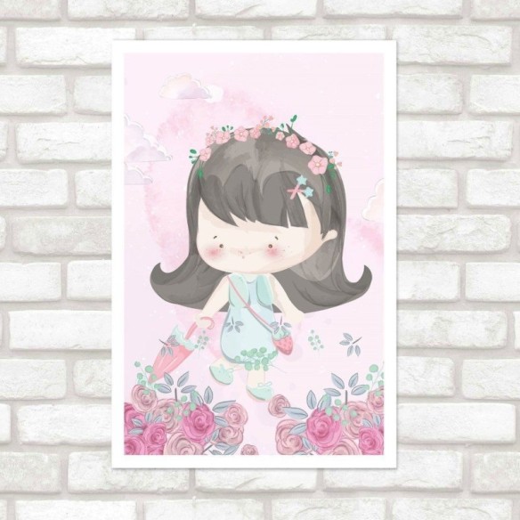 Poster Decorativo Infantil Menina  N015238