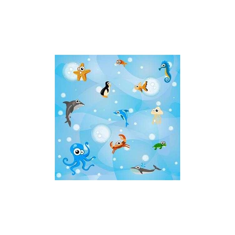 Papel de Parede Adesivo Animais Marítimos 9696