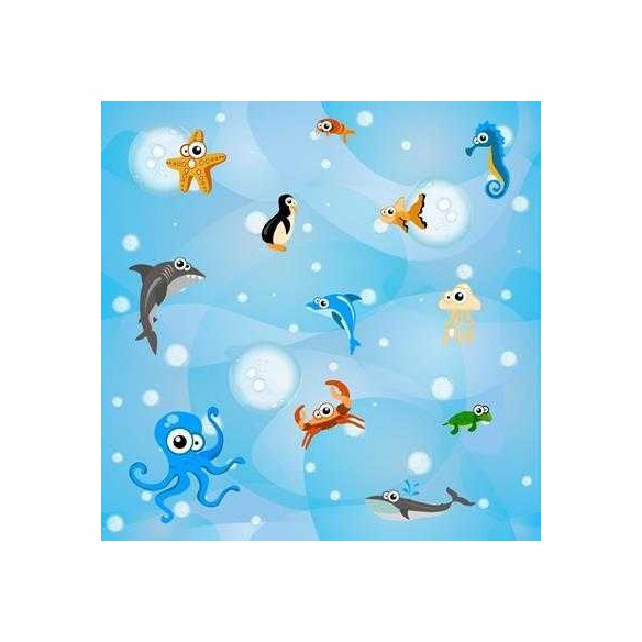 Papel de Parede Adesivo Animais Marítimos 9696