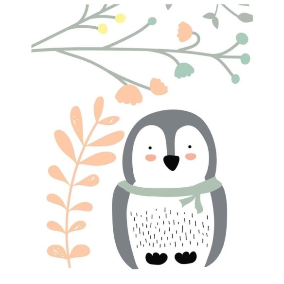 Poster Decorativo infantil pinguim PA0124