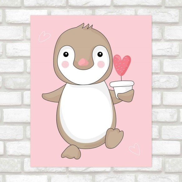 Poster Decorativo infantil pinguim PA051