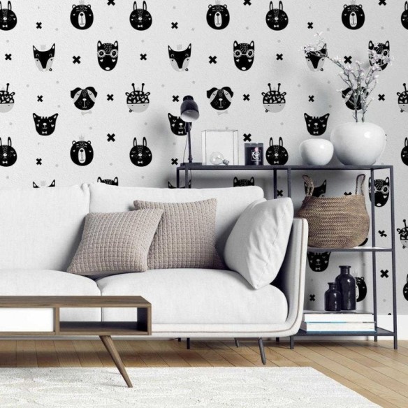 Papel de Parede Adesivo Animais Minimalista  N04292